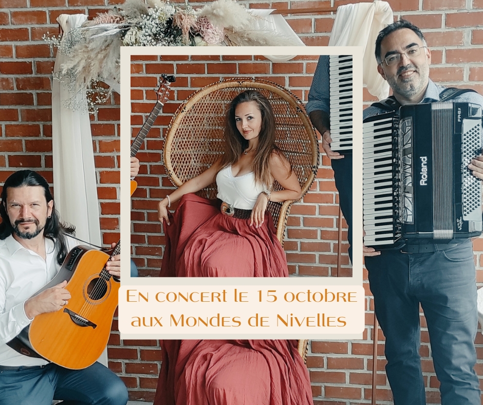 Affiche. Zlata en concert aux Mondes de Nivelles. Premier mariage avec Zlata. Vive les mariés. 2022-10-15